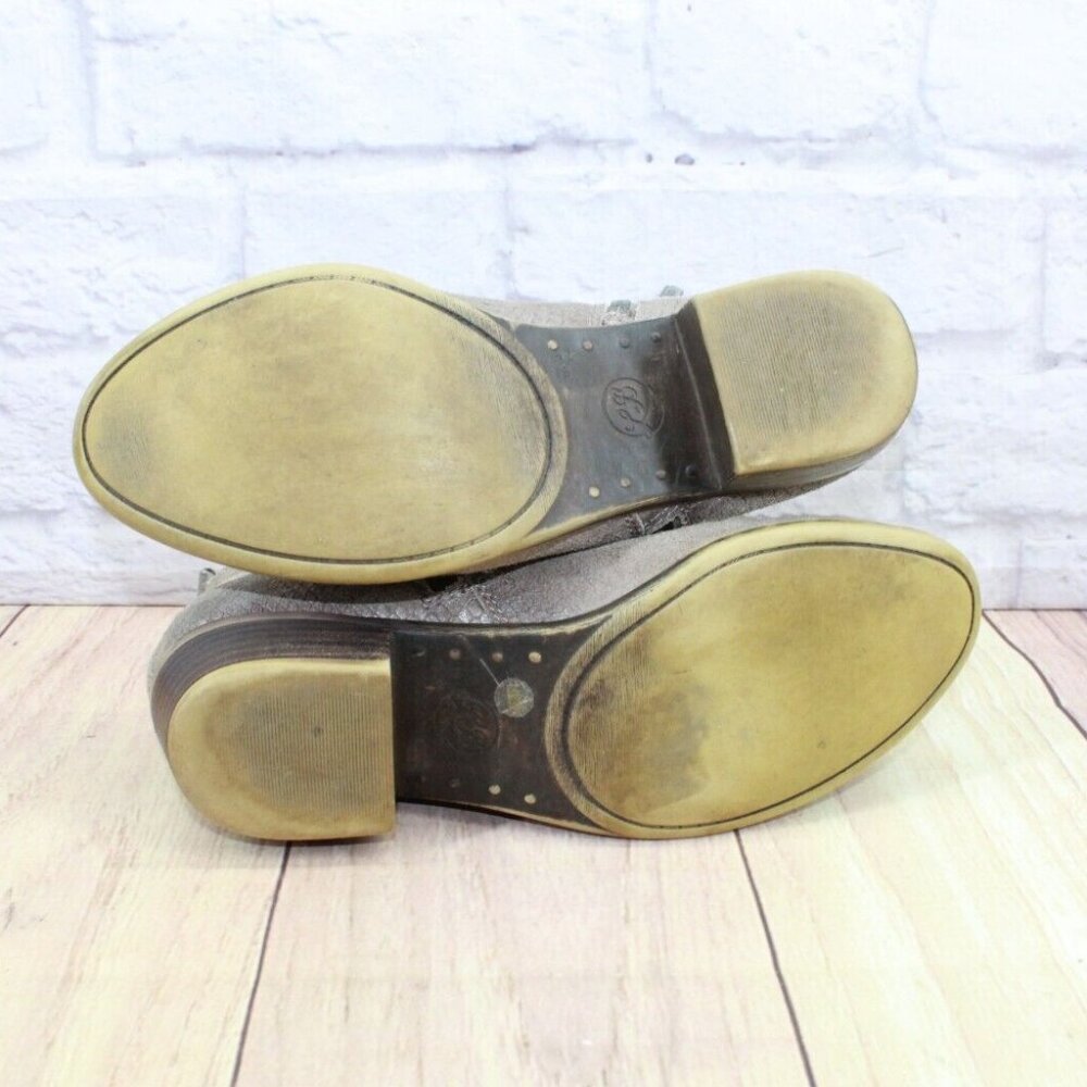 Lucky Brand LK-Basel Gray Snakeskin Leather Side Zip Ankle Bootie Size 7.5 M - Picture 10 of 10